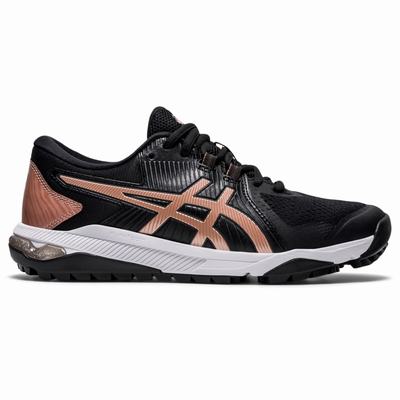 Női Asics Gel-Course Glide Golf Cipő AS0592786 Fekete/Rózsaszín Arany